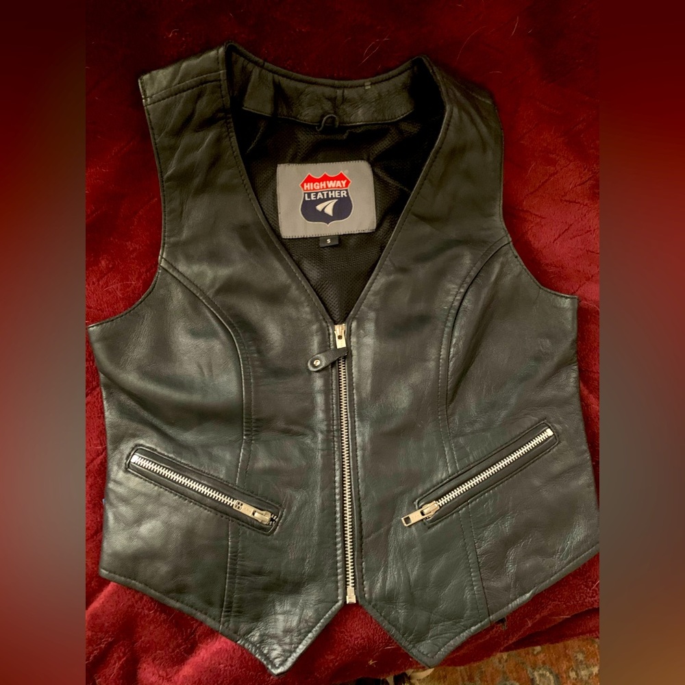 COPY - Highway leather motorcycle vest